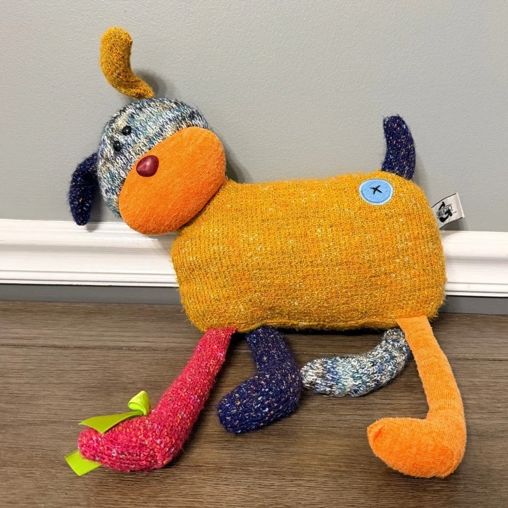 Gund Studio G Woollock Dog Plush 4040359 Knit Colorful Stuffed Animal‎ Toy